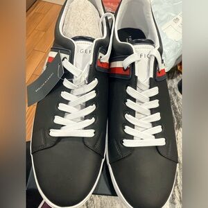 Tommy Hilfiger Black and White Sneakers for Men